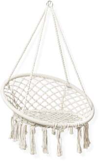 Hangstoel knoet / beige / Ibiza style / macramé / tuin / zomer