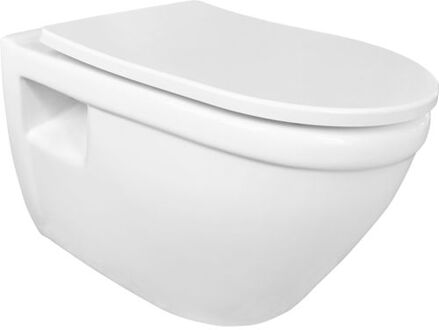 Hangtoilet Foglia Wit | Soft-close & Quick Release Toiletzitting | Randloos Toiletpot