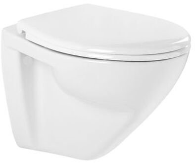 Hangtoilet Lanico Wit | Soft-close Toiletzitting | Randloos Toiletpot