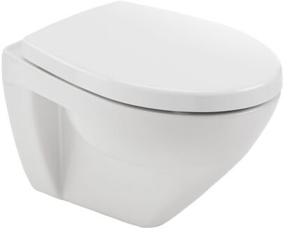 Hangtoilet Lanico Wit | Soft-close Toiletzitting | Randloos Toiletpot
