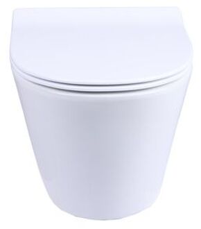 Hangtoilet Slizza Wit | Soft-close & Quick Release Toiletzitting | Randloos Toiletpot