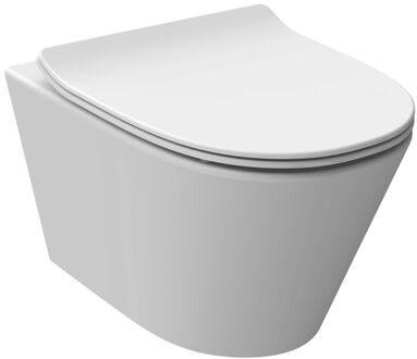 Hangtoilet Vortex Randloos - Keramiek - Rond - Wit - 52cm