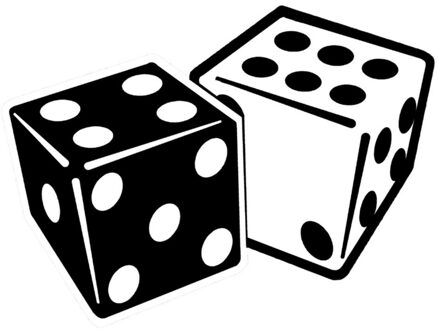 Hangversiering casino/gokken thema dobbelstenen - 19 x 29 cm - Versiering