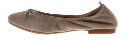 Haniya dames ballerina | dames | maat: | leer en suede Beige - 39