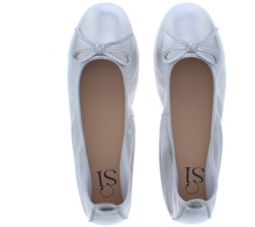 Haniya dames ballerina | dames | maat: | leer en suede Zilver - 40