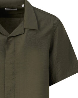 Hank casual shirt short sleeve Groen - L