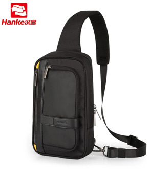 Hanke New Men Crossbody Bags Messenger School Male Sling Chest Bags For Work Water Resistant Travel Cross Waist Shoulder Bag