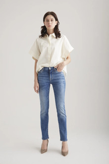 Hannah dames regular-fit jeans medium blue Blauw - 33-30