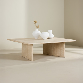 Hanneke houten salontafel beige - 120 x 100 cm