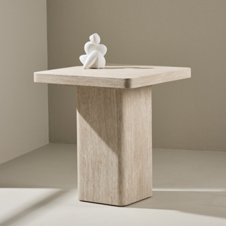 Hannes houten salontafel beige - 50 x 50 cm