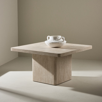 Hannes houten salontafel beige - 80 x 80 cm