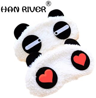 Hanriver 2 Stuks Creatieve Leuke Cartoon Zachte Panda Oogmasker Slaap Slaapmasker