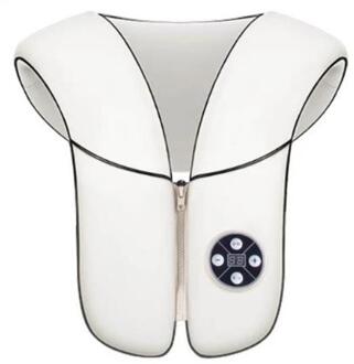 Hanriver Elektrische Nek Schouder Kloppen Massager Sjaal Cervicale Terug Taille Lumbale Massage Cape Apparaat Gezondheidszorg 4 Knockheads US plug / Ivoor