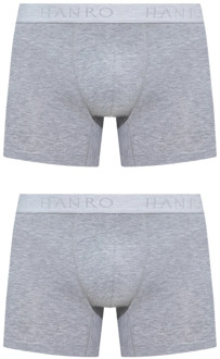 Hanro Cotton Essentials boxershorts in 2-pack Grijsmele - L