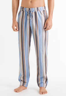 Hanro Heren Sleep & Lounge Night & Day lange broek blauw streep 075436 Oranje/Blauw - 54-56