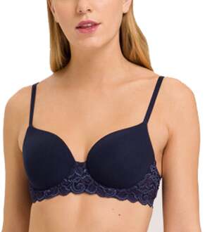 Hanro Lingerie Moments T-shirt BH Kant navy blue 071503 - 70B