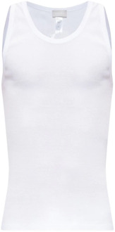 Hanro Mouwloos T-shirt Hanro , White , Heren - 2Xl,Xl,L,M