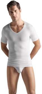 Hanro T-shirt met stretch en V-hals Donkerblauw - L