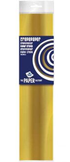 Hansa 6x Hobby crepe papier goud 250 x 50 cm - Crepepapier Goudkleurig