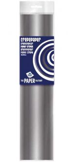 Hansa 6x Hobby crepe papier zilver 250 x 50 cm - Crepepapier Zilverkleurig