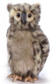 Hansa Knuffel Uil - bruin - pluche - 25 cm - staand - Ransuil
