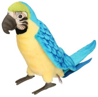 Hansa Levensechte Hansa pluche Ara papegaai knuffel blauw 72 cm Multi