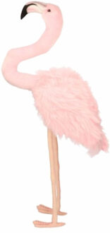 Hansa Levensechte Hansa pluche flamingo knuffel 80 cm Roze