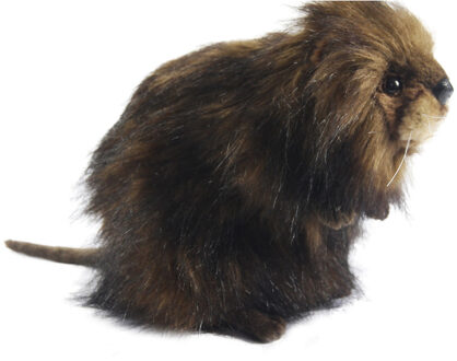 Hansa Levensechte Hansa pluche muskusrat knuffel 22 cm Bruin
