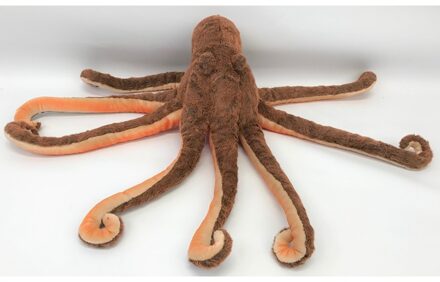 Hansa Levensechte pluche octopus knuffel bruin