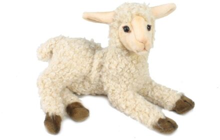 Hansa pluche lam/schaap knuffel - liggend - 23 cm - luxe kwaliteit Multi