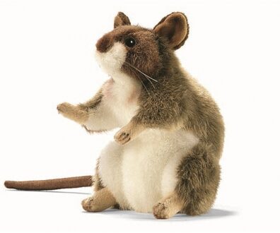 Hansa pluche muis knuffel - 15 cm - luxe kwaliteit - knuffeldieren