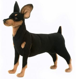 Hansa Pluche Pincher hond - 43 cm - knuffel hond - huisdieren knuffelhond Multi