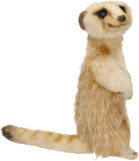 Hansa Stokstaartje knuffel - zittend - 26 cm - Savanne knuffeldier - pluche