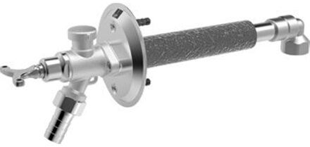 Hansa vortsvrije kraan met keerklep 45cm inkortbaar chroom