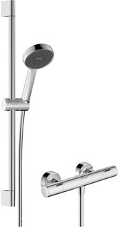 hansgrohe Activera Select S 95 renovatieset - 2jet - EcoSmart met Ecostat Fine - glijstang 65cm - chroom 28876000