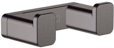 hansgrohe Addstoris handdoekhaak dubbel brushed black chroom 41755340