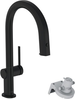 hansgrohe Aqittura M91 Filter systeem 210, uittrekbare uitloop, 1jet, mat zwart