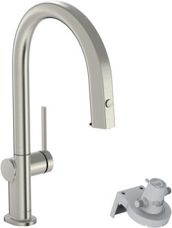 hansgrohe Aqittura M91 Filter systeem 210, uittrekbare uitloop, 1jet, rvs look Stainless Steel Optic