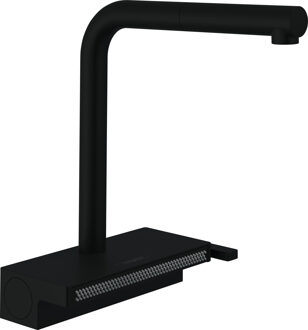 hansgrohe Aquno Select M81 ééngreeps keukenkraan 250, uittrekbare uitloop, 2jet, sBox, mat zwart