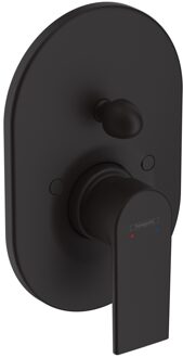hansgrohe Badmengkraan Inbouw HansGrohe Vernis Shape Eengreeps Rond Mat Zwart