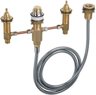 hansgrohe Badrandmengkraan Inbouwdeel HansGrohe Vernis Blend 4-gats Koper