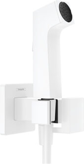 hansgrohe bidethanddouche 1jet E EcoSmart voor warm water met douchehouder en doucheslang 125 cm, mat wit