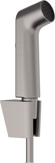 hansgrohe bidethanddouche 1jet EcoSmart met Porter S douchehouder en doucheslang 125 cm, Brushed Black Chrome