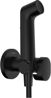 hansgrohe bidethanddouche 1jet EcoSmart voor warm water met douchehouder en doucheslang 125 cm, mat zwart