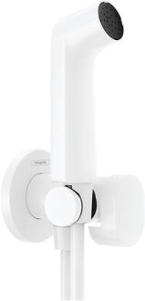 hansgrohe bidethanddouche 1jet S EcoSmart voor koud water met porter en doucheslang 125 cm, mat wit