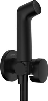 hansgrohe bidethanddouche 1jet S EcoSmart voor koud water met porter en doucheslang 125 cm, mat zwart