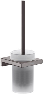 hansgrohe Closetborstelgarnituur Met Wandmontage AddStoris Geborsteld Zwart Chroom