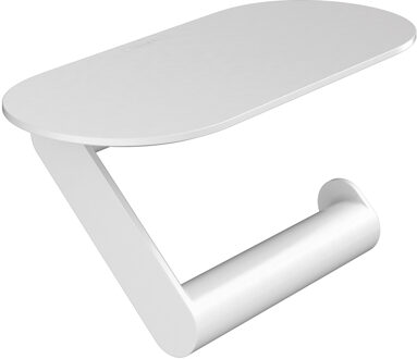 hansgrohe Closetrolhouder Met Planchet HansGrohe WallStoris Mat Wit