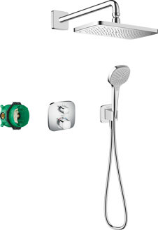 hansgrohe Croma E 280 1jet inbouw doucheset met Ecostat E, chroom