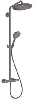 hansgrohe Croma select s showerpipe EcoSmart met thermostaat 28cm brushed black chrome 26891340